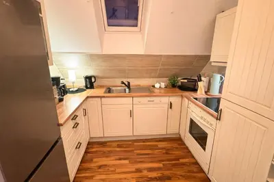 Küche/Küchenzeile in der Unterkunft Wohnung Iris