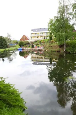 Blick auf einen Fluss in der Nähe der Ferienwohnung