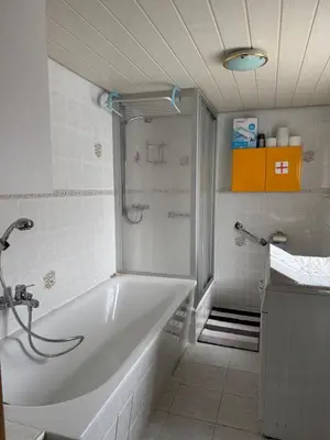 Ein Badezimmer in der Unterkunft Erzstube