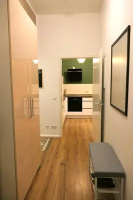 Küche/Küchenzeile in der Unterkunft Apartment KARL KASSBERG mit sonnigem Balkon