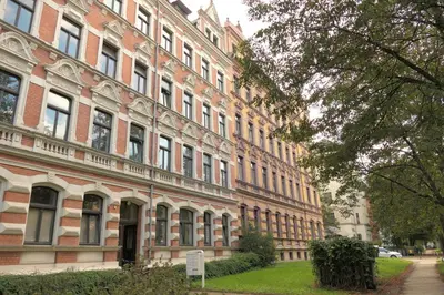 Das Gebäude in dem sich die Ferienwohnung befindet