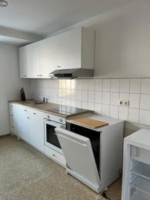 Küche/Küchenzeile in der Unterkunft Tolle & geräumige Wohnung in Falkenberg