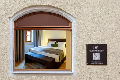 Ein Bett oder Betten in einem Zimmer der Unterkunft Die Meissen Lodge
