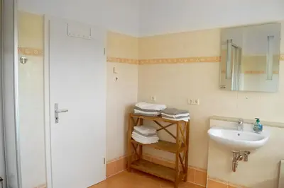 Ein Badezimmer in der Unterkunft Ferienhaus Flora