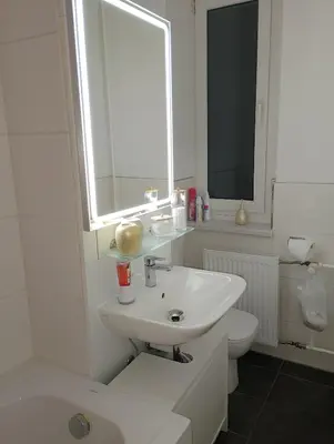 Ein Badezimmer in der Unterkunft Ferienwohnung am Spitzgrund