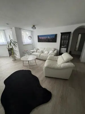 Ein Sitzbereich in der Unterkunft Ferienwohnung Anja
