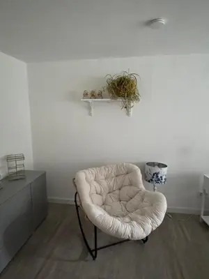 Ein Sitzbereich in der Unterkunft Ferienwohnung Anja