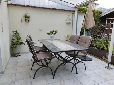 Ein Balkon oder eine Terrasse in der Unterkunft Ferienhaus - Ottendorf