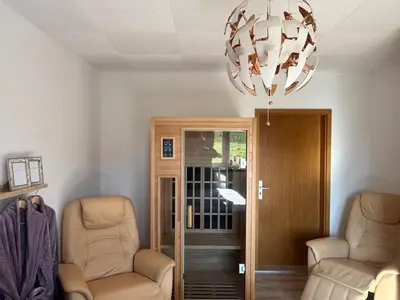 Ein Sitzbereich in der Unterkunft Hochsitz Appartement