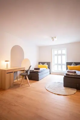 Ein Bett oder Betten in einem Zimmer der Unterkunft Studio TWO - Netflix, 5 Personen