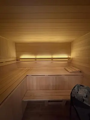 Grundriss der Unterkunft Quiet garden apartment with private sauna