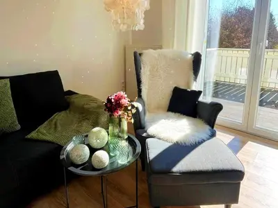 Ein Sitzbereich in der Unterkunft Hochsitz Appartement