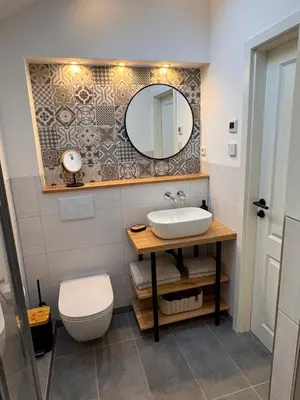 Ein Badezimmer in der Unterkunft Ferienhaus am Panoramaweg Sächsische Schweiz