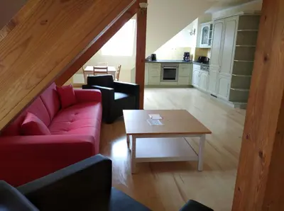 Küche/Küchenzeile in der Unterkunft Apartments SMAG Obere Burgstraße