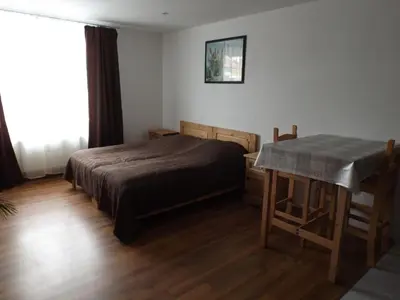 Ein Bett oder Betten in einem Zimmer der Unterkunft Ferienwohnung Gittersee