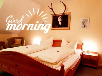 Ein Bett oder Betten in einem Zimmer der Unterkunft Gästehaus Stadtschaenke