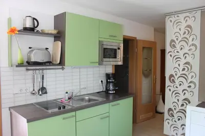 Küche/Küchenzeile in der Unterkunft Weber Apartments