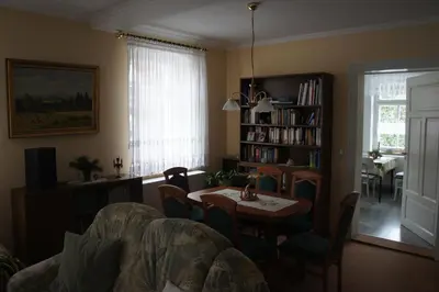 Ein Sitzbereich in der Unterkunft apartment Anna