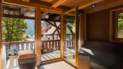 Ein Sitzbereich in der Unterkunft Bio-Hotel Zur Mühle