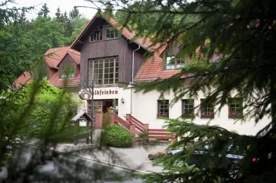 Das Gebäude in dem sich die Pension befindet