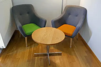 Ein Sitzbereich in der Unterkunft Alte Remise