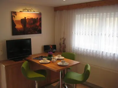 TV/Unterhaltungsangebot in der Unterkunft Ferienwohnung am Wäldchen