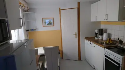 Küche/Küchenzeile in der Unterkunft Ferienwohnung Seidel
