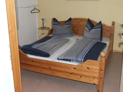 Ein Bett oder Betten in einem Zimmer der Unterkunft chicke Ferienwohnung in Struppen