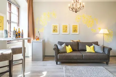 Ein Sitzbereich in der Unterkunft Pirnscher Hof - Hotel Garni