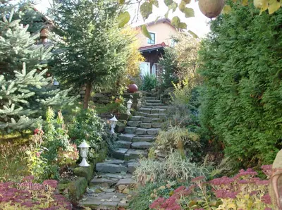 Ein Garten an der Unterkunft Gartenhaus Nossen