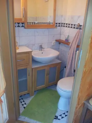 Ein Badezimmer in der Unterkunft Gartenhaus Nossen