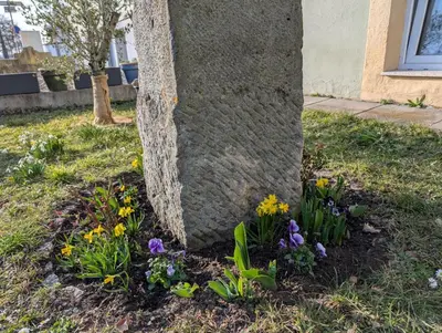 Ein Garten an der Unterkunft Ambiente an der Elbe, Wohnung EG