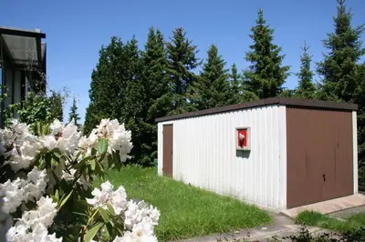 Ein Garten an der Unterkunft Ferienhaus Maxen