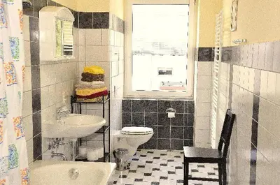 Ein Badezimmer in der Unterkunft Neustadt -Fewo zentral & günstig L6