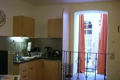 Küche/Küchenzeile in der Unterkunft Ferienwohnung 