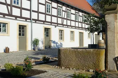 Ein Garten an der Unterkunft Rittergut Rottewitz