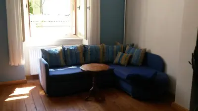 Ein Sitzbereich in der Unterkunft Herrenhaus Schmölen GbR