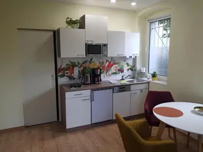 Küche/Küchenzeile in der Unterkunft Ferienapartements Girrbach
