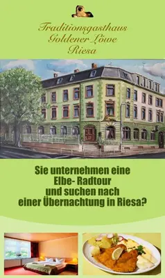 Ein Zertifikat, Auszeichnung, Logo oder anderes Dokument, das in der Unterkunft Traditionsgasthaus Goldener Löwe Riesa Restaurant & Pension ausgestellt ist