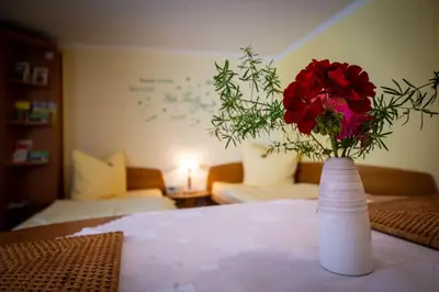 Ein Bett oder Betten in einem Zimmer der Unterkunft Ferienwohnung Kopprasch