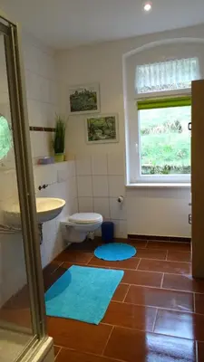 Ein Badezimmer in der Unterkunft Ferienwohnung 