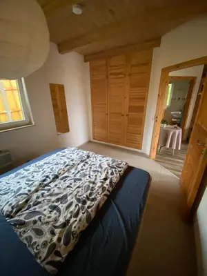 Ein Bett oder Betten in einem Zimmer der Unterkunft Ferienhaus 