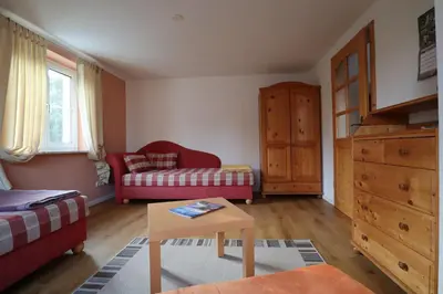 Ein Sitzbereich in der Unterkunft Landhaus Angelika