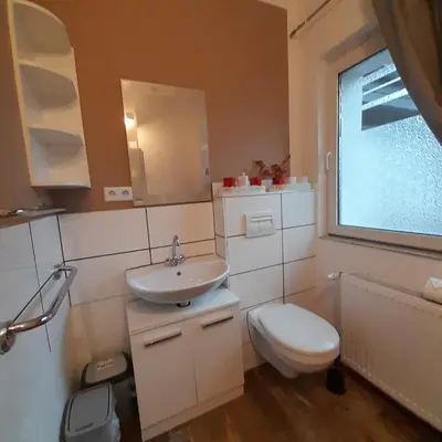 Ein Badezimmer in der Unterkunft Pension Mark