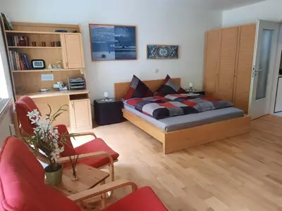 Ein Sitzbereich in der Unterkunft Ferienapartment LeMi