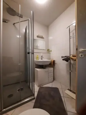Ein Badezimmer in der Unterkunft Ferienapartment LeMi