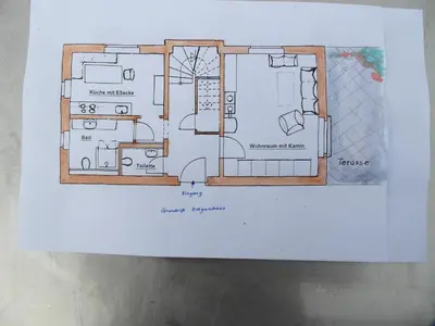 Grundriss der Unterkunft Haus Ferienromantik