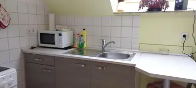 Küche/Küchenzeile in der Unterkunft FeWo Schmidt im Erzgebirge