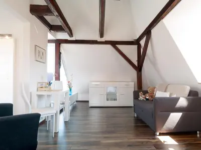 Ein Sitzbereich in der Unterkunft Gastezimmer Richter