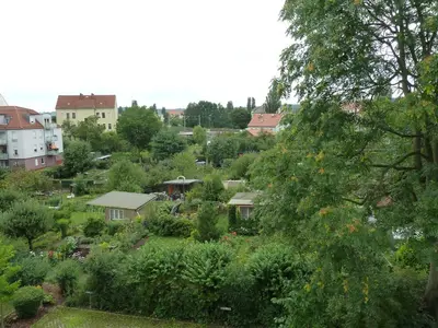 Ein Garten an der Unterkunft Fewo Dresden-Trachau